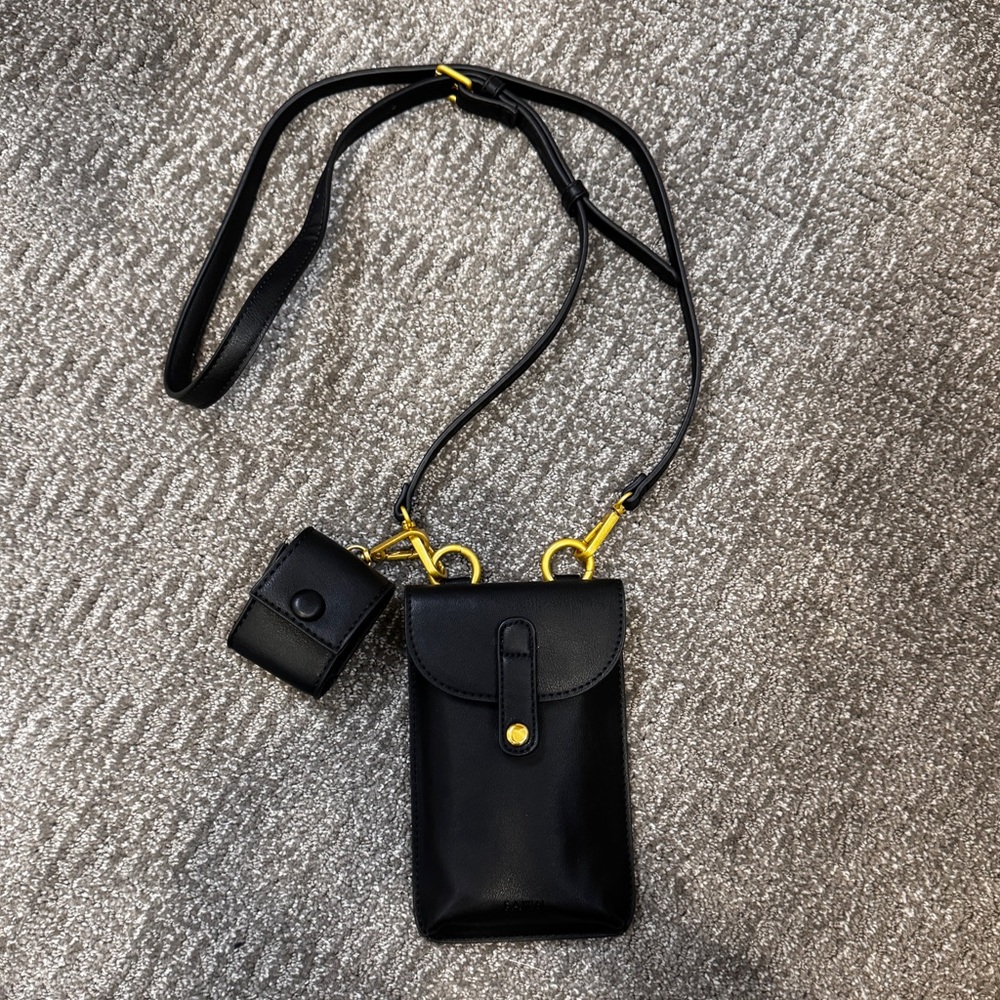 FAWN Design Black Phone Bag & AirPod Case